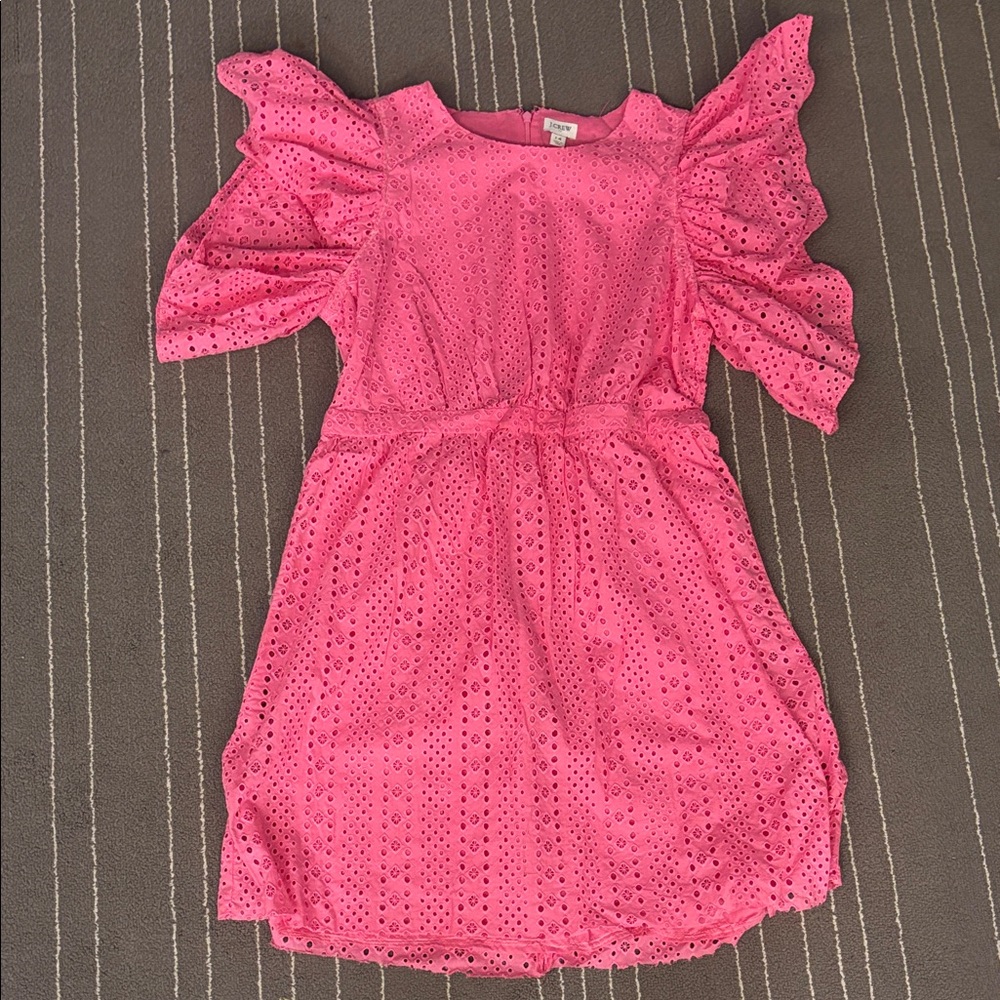 J. Crew Pink Eyelet Casual Dress